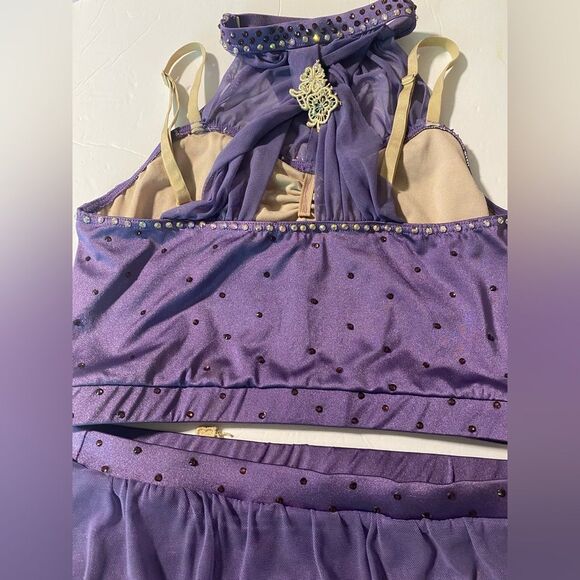 Weissman dance costume 2 piece lavender purple Something In The Water 11582 MA - Picture 6 of 12